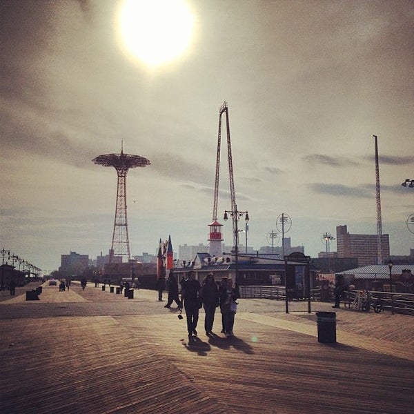 Photo taken at Coney Island Beach &amp; Boardwalk by Amy T. on 5/10/2013