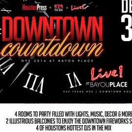 Downtown Countdown NYE 2014 at  Bayou Place, Houston, TX , early @ Tuesday December 31 2013.Grab your tickets @ http://tinyurl.com/nsj5ntl