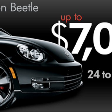 Up to $7,000 off on the 2013 VW Beetle. Shop here: http://bit.ly/1j2pl4n