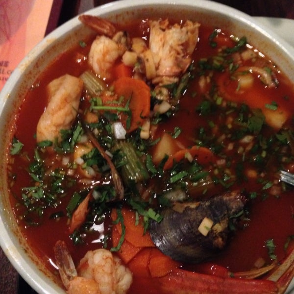 You have to try their 7 Mares Seafood Soup! A little spicy with red broth.