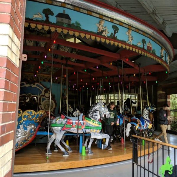 Photo taken at Central Park Carousel by Thibaut C. on 10/26/2019