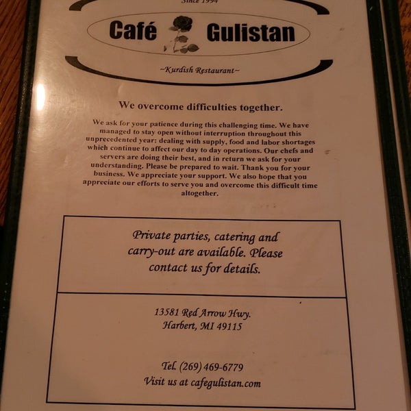 Cafe Gulistan Harbert, MI