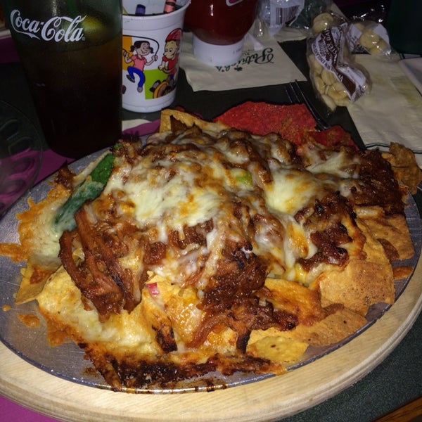 Pulled pork nachos are to die for!