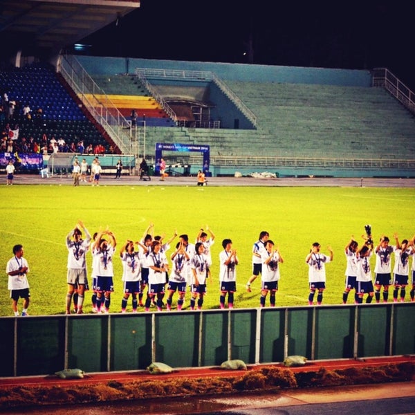 Photo taken at Thong Nhat Stadium by shogo h. on 5/25/2014