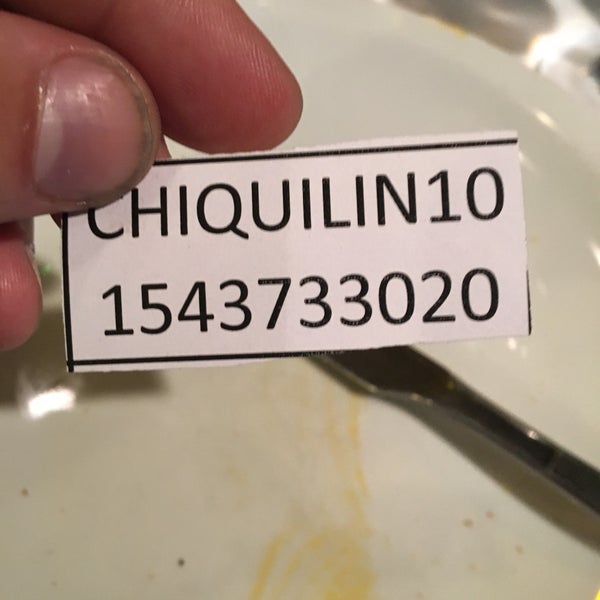 Wifi Chiquilin10. Password: 1543733020