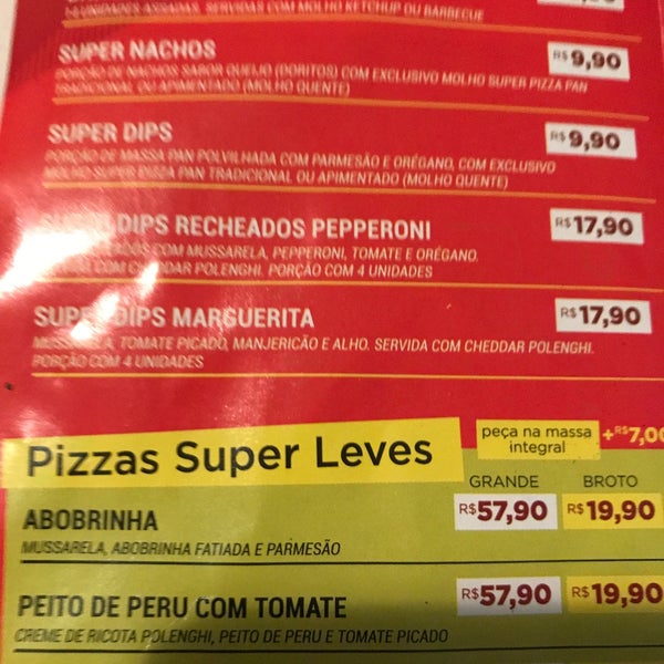 Super Pizza Pan em São Paulo Cardápio