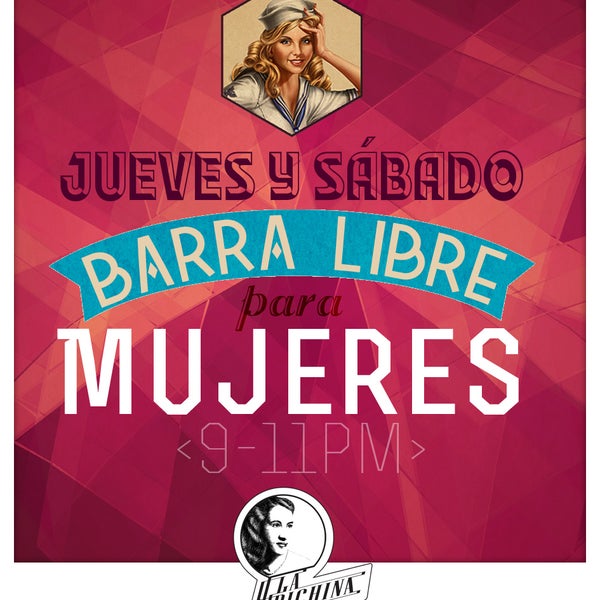 Sábado de Barra Libre Para Mujeres!!!