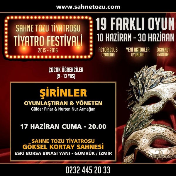 Das Foto wurde bei Sahne Tozu Tiyatrosu Göksel KORTAY Sahnesi von Sahne Tozu Tiyatrosu Göksel KORTAY Sahnesi am 6/17/2016 aufgenommen