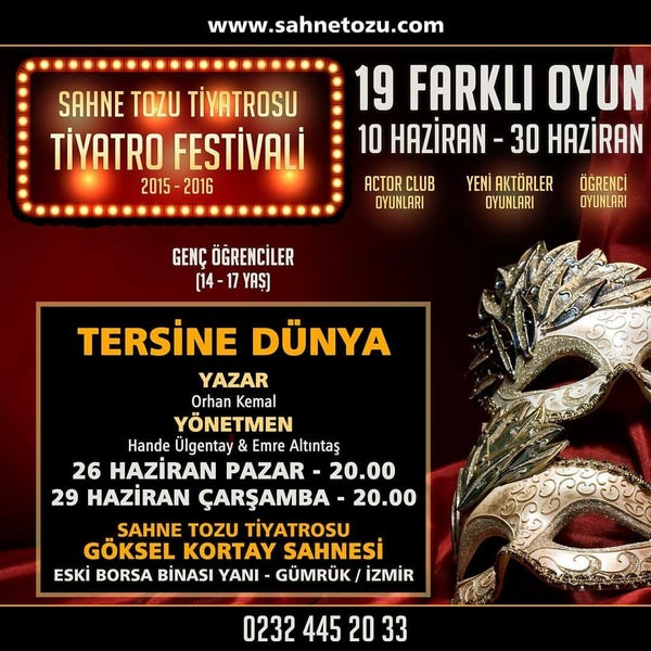 Das Foto wurde bei Sahne Tozu Tiyatrosu Göksel KORTAY Sahnesi von Sahne Tozu Tiyatrosu Göksel KORTAY Sahnesi am 6/26/2016 aufgenommen