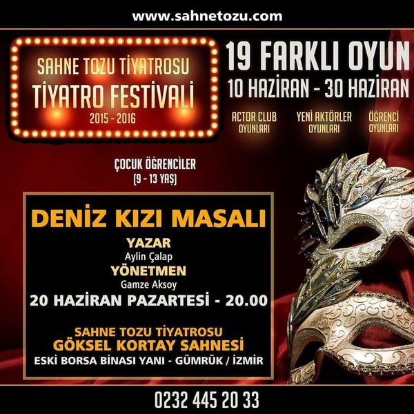Das Foto wurde bei Sahne Tozu Tiyatrosu Göksel KORTAY Sahnesi von Sahne Tozu Tiyatrosu Göksel KORTAY Sahnesi am 6/20/2016 aufgenommen