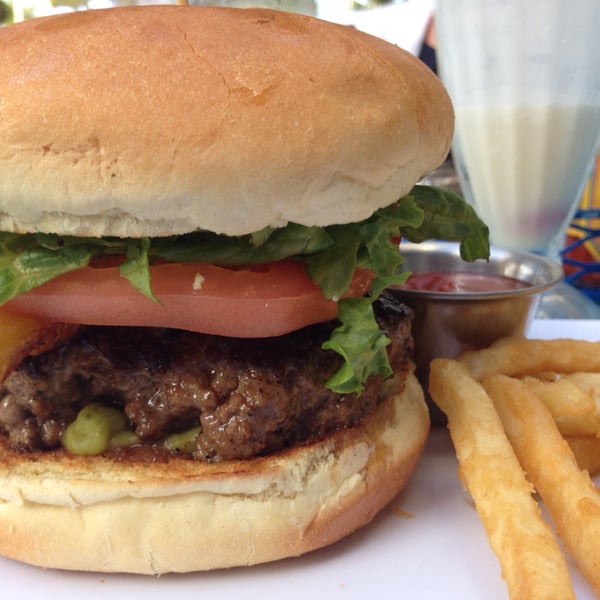 Customize a burger with sweet plantains and guacamole. It won't disappoint. Oh, and a Piña Colada of course!