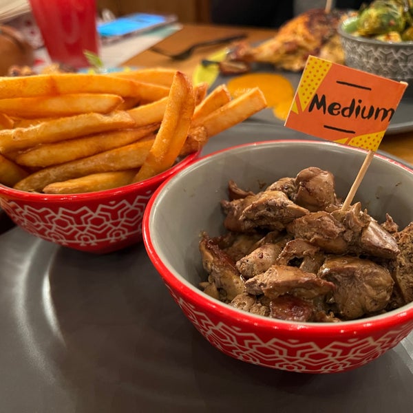 My must-have: chicken livers with peri-peri chips (which are fries) and perinaise.