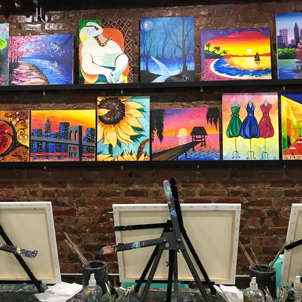Excellent way to spend a night with friends - you can book private events. Their artwork selections are awesome. I want to try painting all of them!