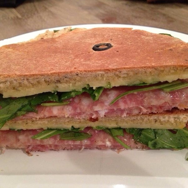Toasted Milano salami, smoked cheese & rocket drizzle with extra virgin olive oil - choice of rolls