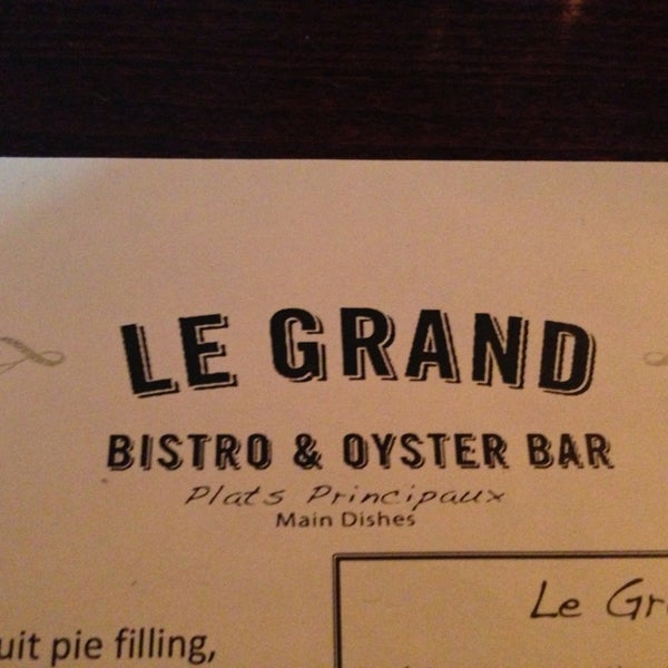 Photo taken at Le Grand Bistro &amp; Oyster Bar by Alvaro V. on 12/23/2012