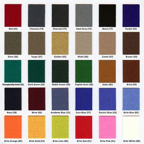 Championship Cloth Color Chart