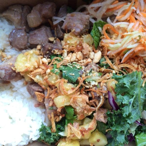 Chipotle for Vietnamese food. Get the pork. Be prepared for your mouth to be on fire if you get the chills.