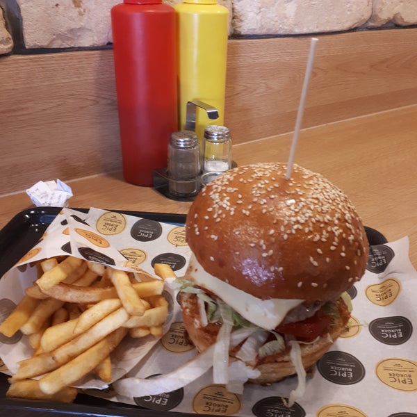 Huge and tasty burger, if you have a lesser mouth than a hippo you will be challenged :) You can have a menu for 2300ish Huf. Bit smelly but worth to try.