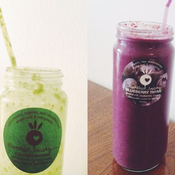 Amazing little gem with exciting and tasty smoothies and juices to go. Seasonal blueberry with thyme was superb, and the coconut matcha the best of two worlds mmmm. Pricey but worth it once in a while
