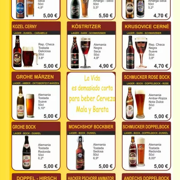 En una palabra: cerveza http://www.schoppen.es/cartamobile.php