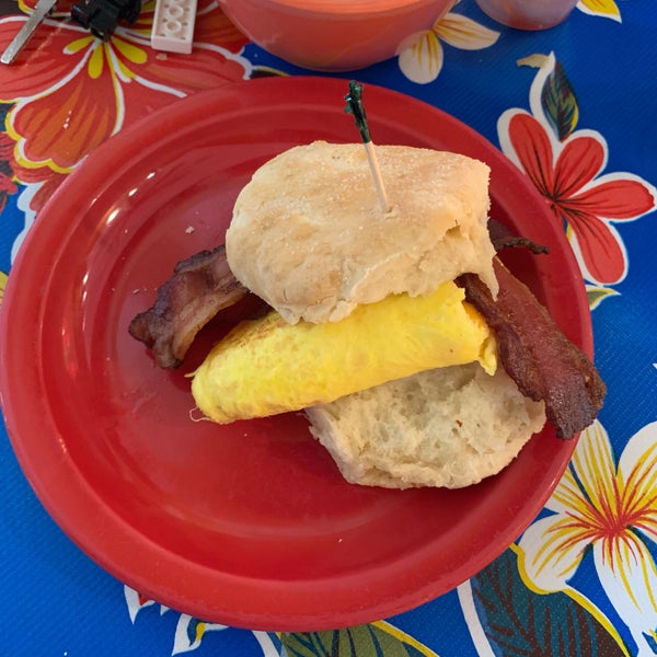 The biscuits here are AMAZING! If you don’t want a HUGE breakfast, definitely recommend the egg sandwich (egg, cheese, bacon on a biscuit) because they ALSO bring you a biscuit while you wait.