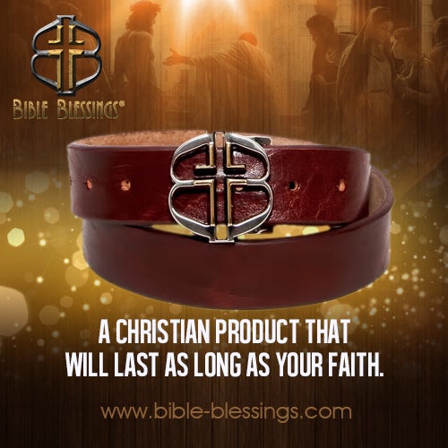 Zinc, nickel and leather – made to last a lifetime. Just like your faith. www.bible-blessings.com #Biblebelts