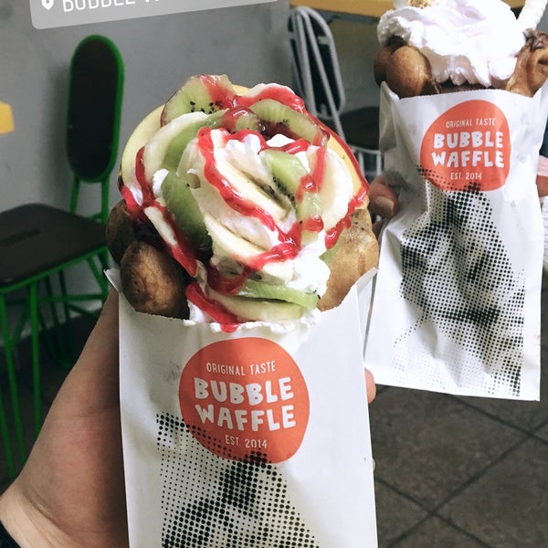 Photo taken at Bubble Waffle by Hasan A. on 2/20/2018