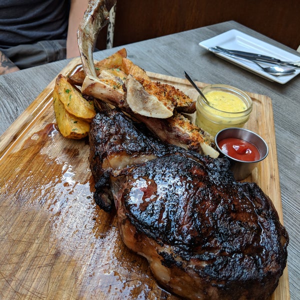Wanted to love it, but hard to love when your "medium" ribeye is really your well done ribeye with a lot of fat and gristle. $150 mistake choosing this place