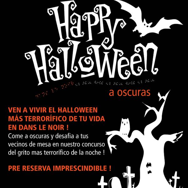 El 31 de Octubre, ven a vivir el Halloween lo mas terrorifico de tu vida a OSCURAS y desafia a tus vecinos de mesa en el concurso del grito lo mas monstruoso de la noche!!