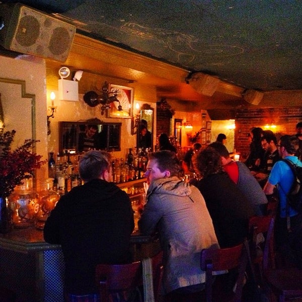 Photos at Night of Joy Cocktail Bar in Williamsburg