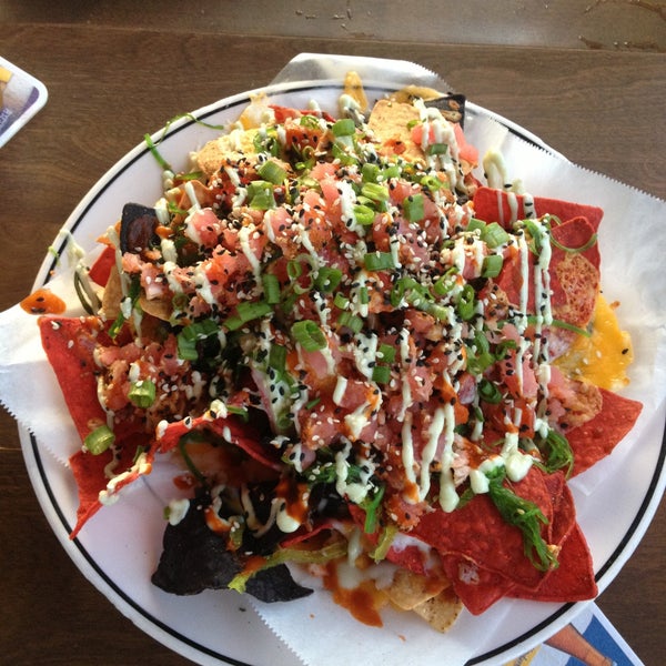 Get the ahi tuna nachos. They do not disappoint.