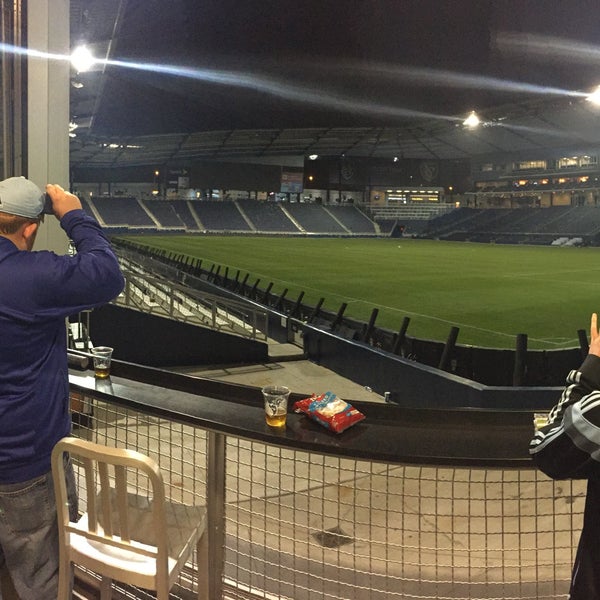 Photo taken at Boulevard Members Club at Children&#39;s Mercy Park by Andrew W. on 4/6/2015