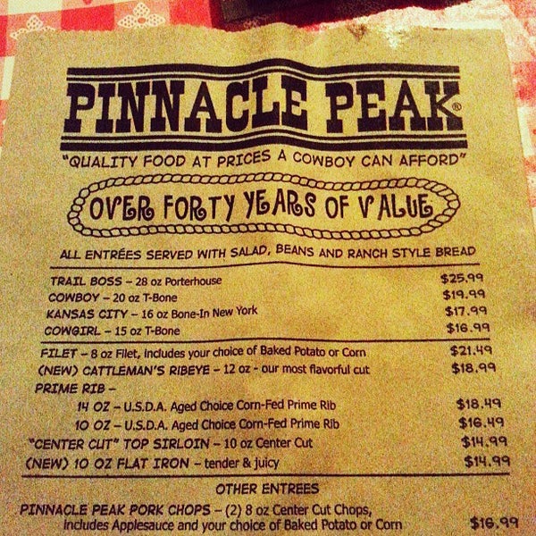 Pinnacle Peak Steakhouse San Dimas, CA