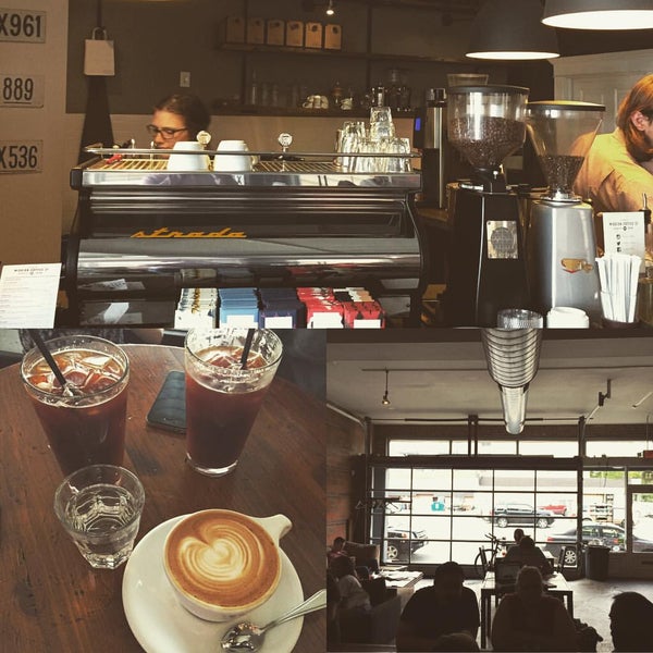 Photo taken at Mission Coffee Co. by Jun K. on 8/29/2015