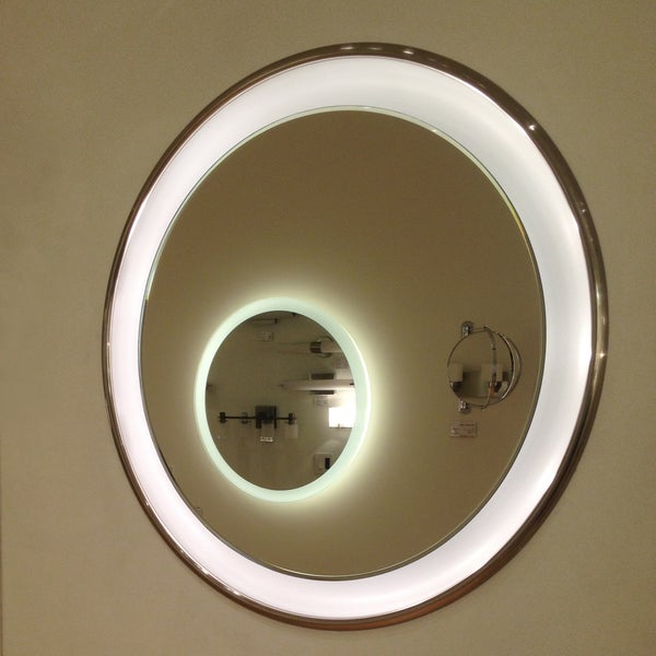 Our 2nd floor features a lot of great bathroom lighting, including some awesome light up mirrors and mirror TVs.
