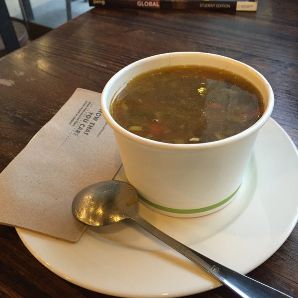 Try the soup of the day, organic and really tasty.