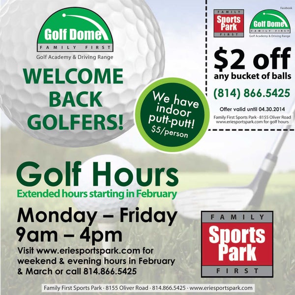 Check-in and receive $2 off a large bucket of balls!
