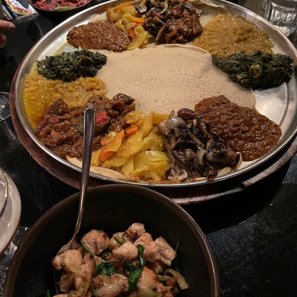 A great place to experience and explore ethnic Ethiopian cuisine, great vibes and service
