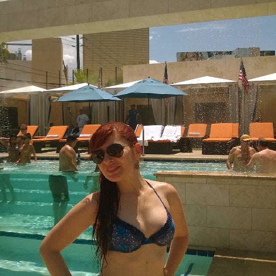 Photo taken at Sapphire Pool &amp; Dayclub Las Vegas by Franciele C. on 7/26/2014