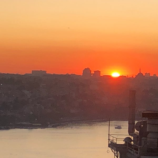 Photo taken at Soho House Roof Top by Dogan G. on 9/30/2019
