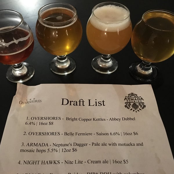 Photo taken at Overshores Brewing Co. by Tom O. on 2/3/2018