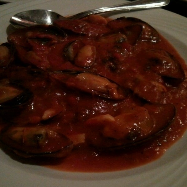 Start with Mussels Marinara... followed by Veal Parmigiana...