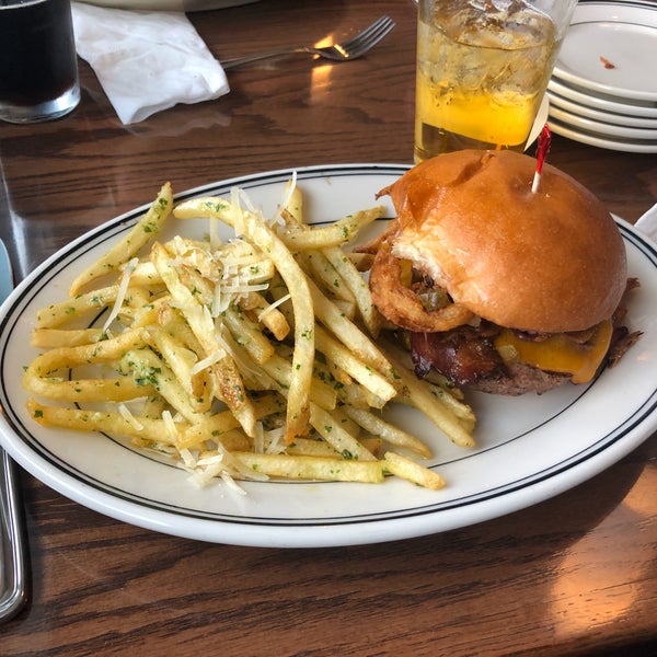 Cowboy burger and garlic fries :)