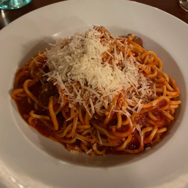 Exceptional spaghetti and meatballs