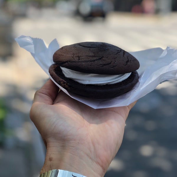Whoopie pie is absolutely positively delicious. And massive!!