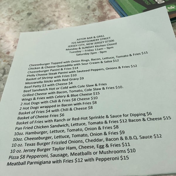 Astor Bar and Grill Bar in Jersey City