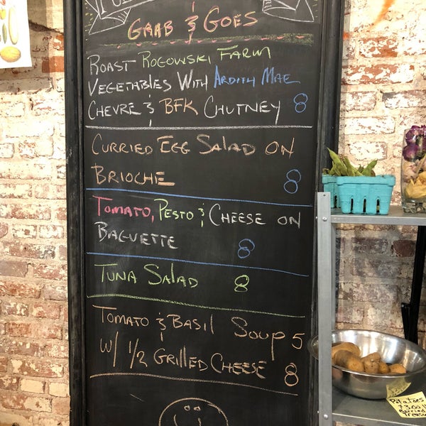 Check out the grab and go menu