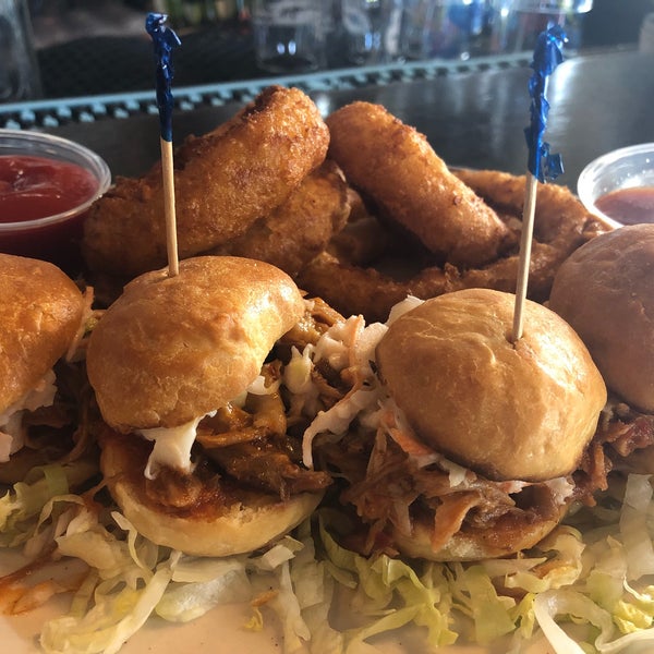 You can get the sliders with onion rings for two bucks extra - totally worth it
