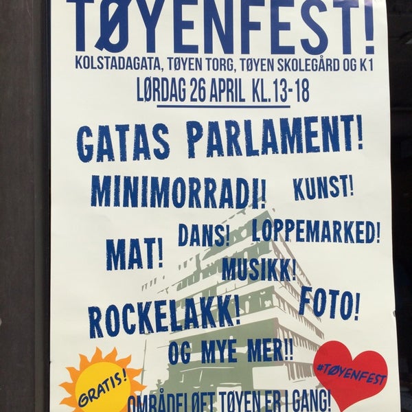 Photo taken at Tøyen Torg by Kai Rune M. on 4/26/2014