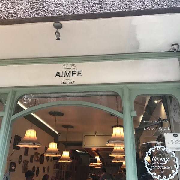 Photo taken at Aimée Sidewalk Cafe &amp; Tartinery by Rose O. on 1/18/2017